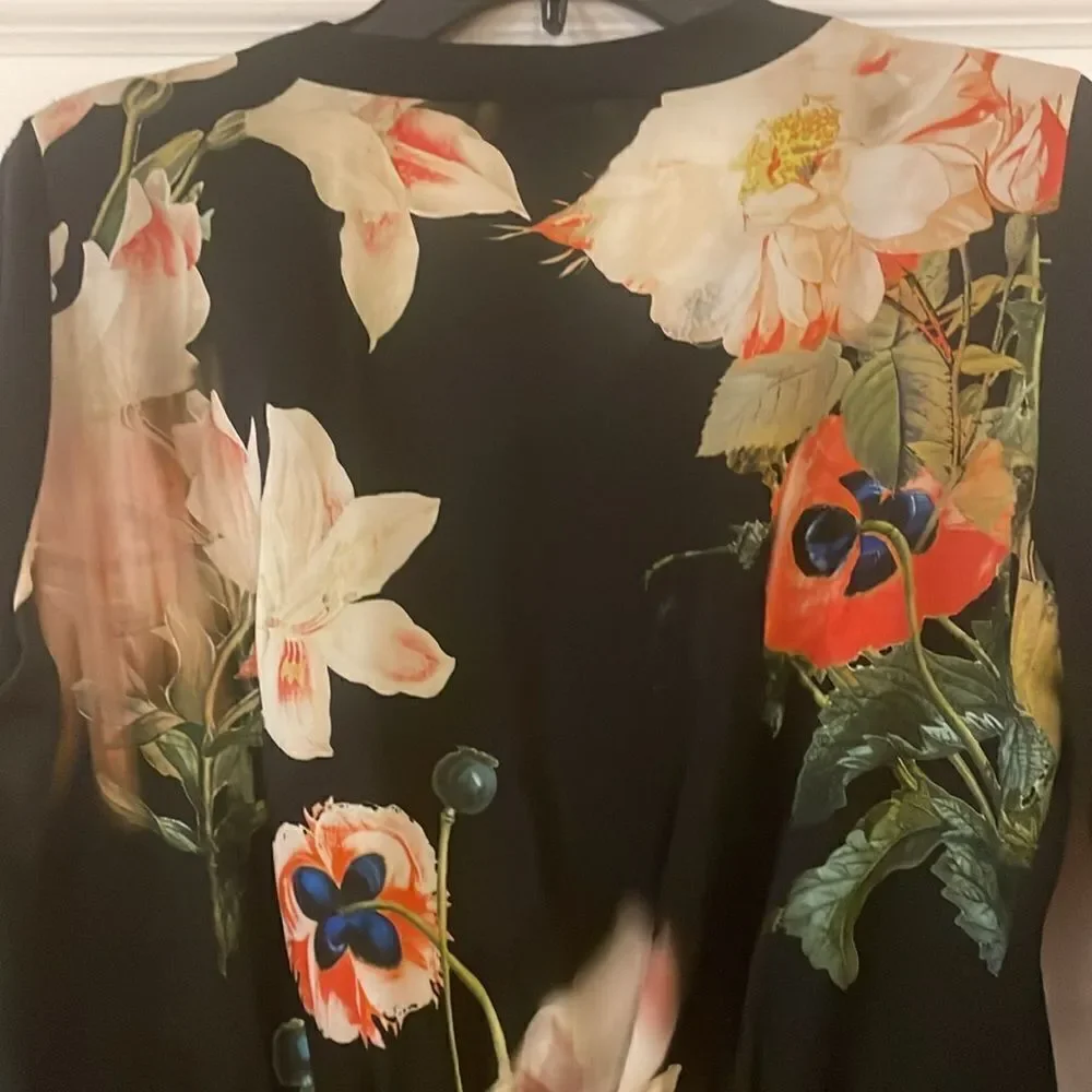 Ted Baker London Black Floral Back Cardigan